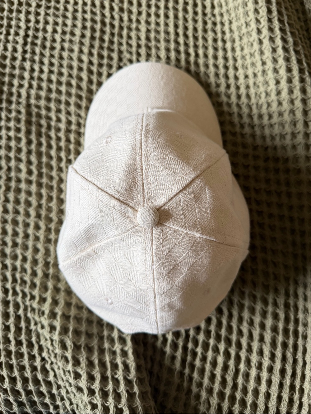 Cream Beige Baseball Hat - Picture 3 of 8